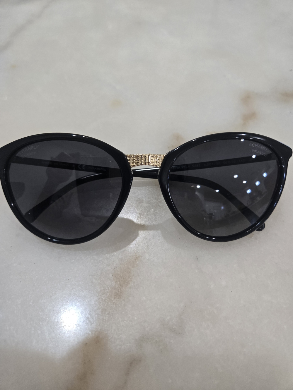 Women’s Black Sunglasses with Gold Bridge - Designer Style
